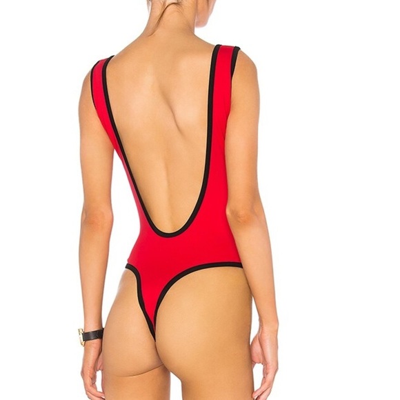 Alexis Ren Size Medium Tiger Eye One Piece Thong Bodysuit. New With Tags - Picture 9 of 10